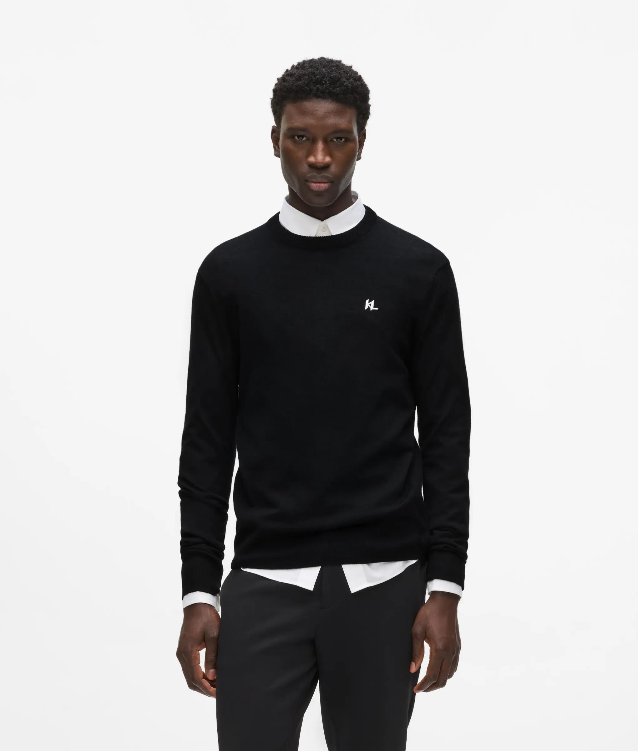 Merinoswol sweater met ronde hals