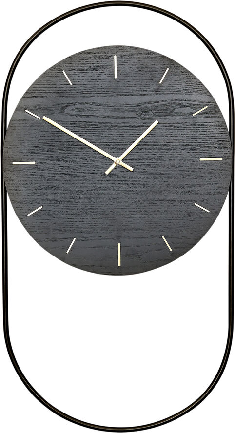 Andersen - Furniture A-Wall Clock - Black with black metal ring Black