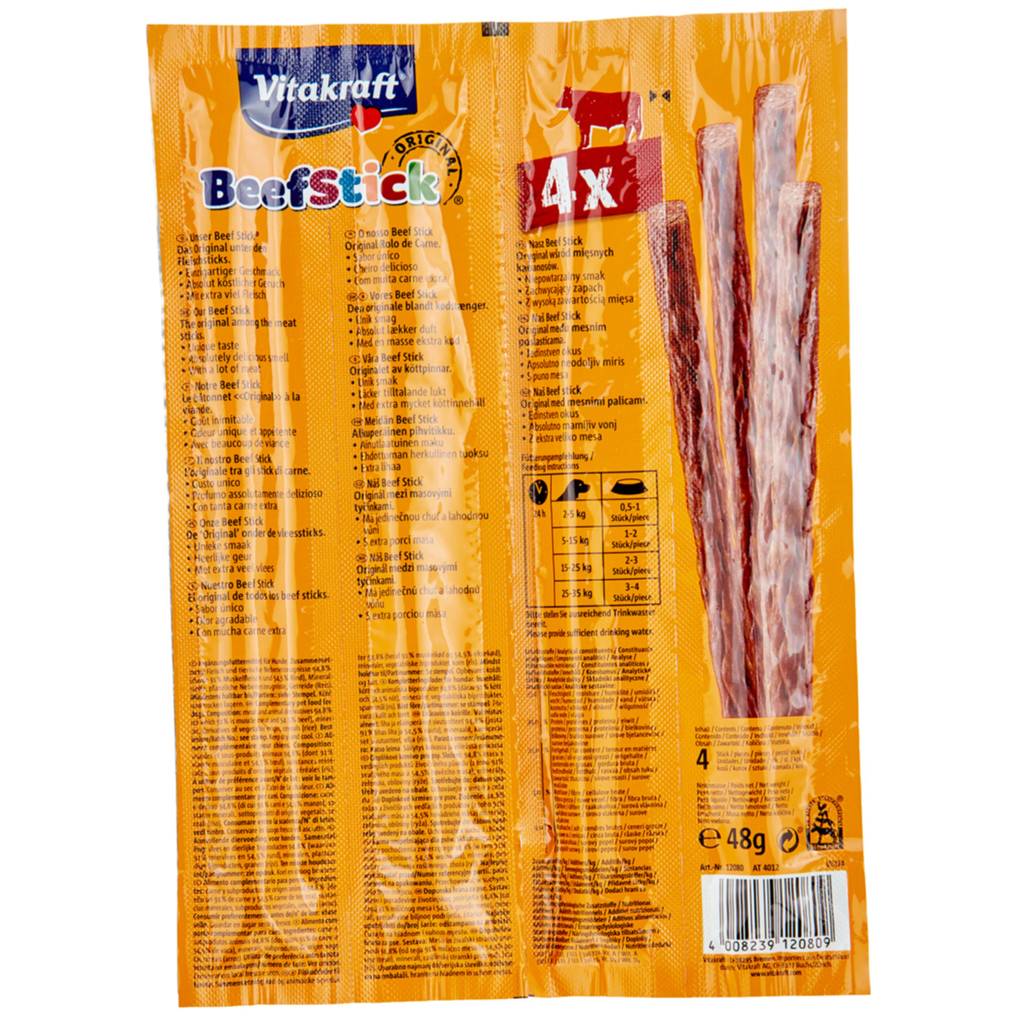 Vitakraft Beef-Stick Hundesnack Rind 4x12g