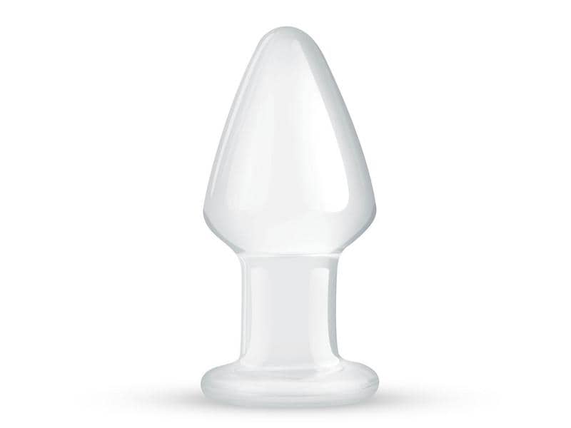 Glass Glass Butt Plug No. 25 Transparenter Buttplug aus Glas für Mann und Frau