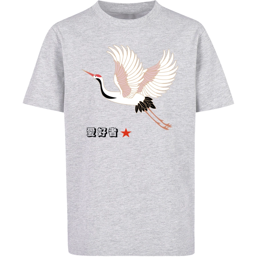 F4NT4STIC T-Shirt Kranich Japan heather grey