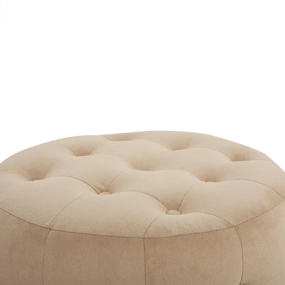 TAMPA - Poef - Beige - 55 cm - Fluweel
