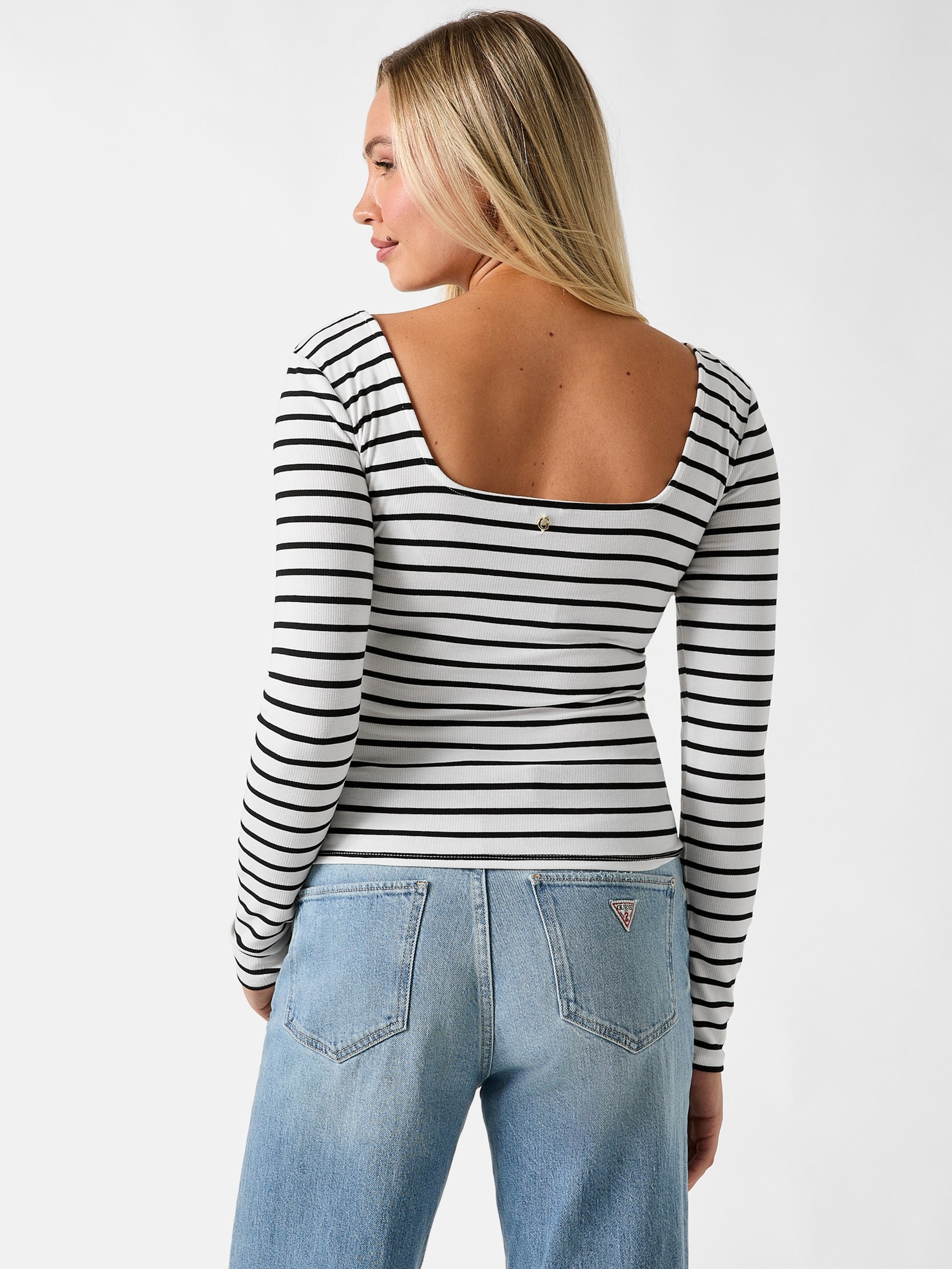 Blusa listrada de corte justo