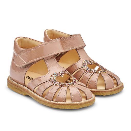Angulus 0572-101 Sandal, Mørk Fersken/Multi Glitter, 23
