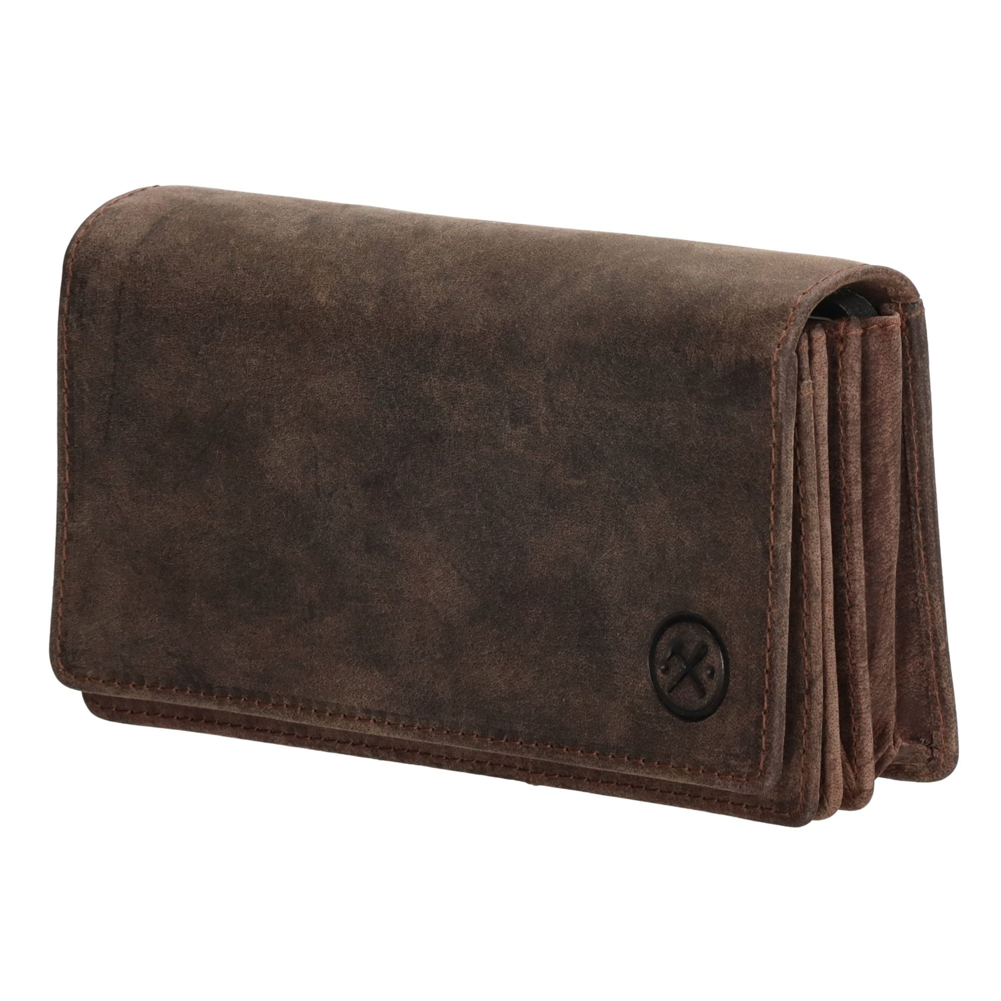 Hide & Stitches Idaho Portemonnee Donkerbruin