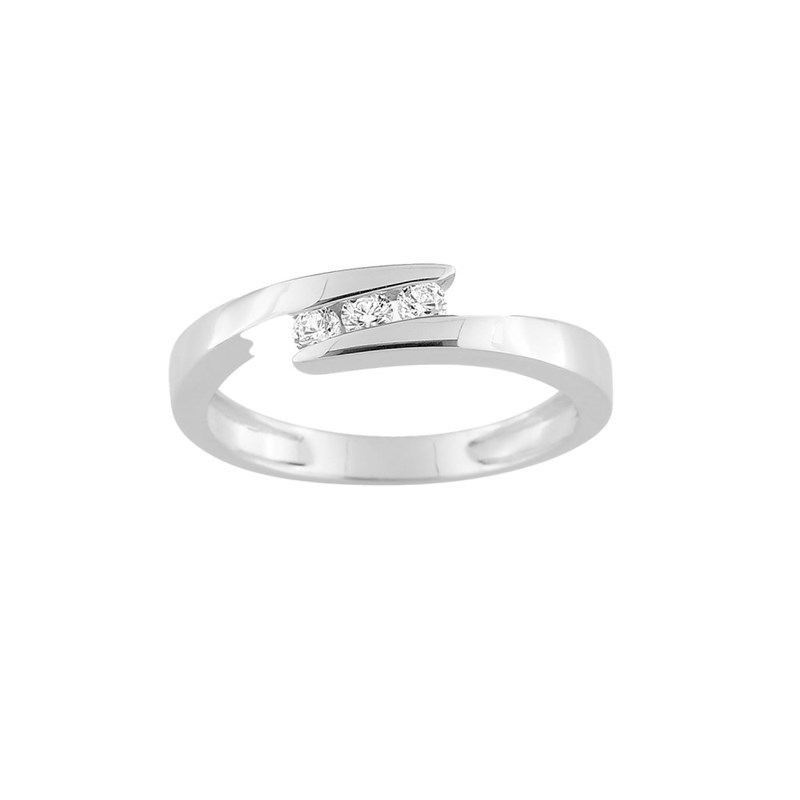 Bague femme - Oxyde de zirconium - Or 9 Carats
