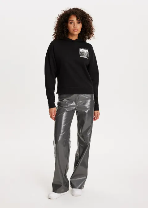 Hoodie met print wildest city zwart (ZWART)