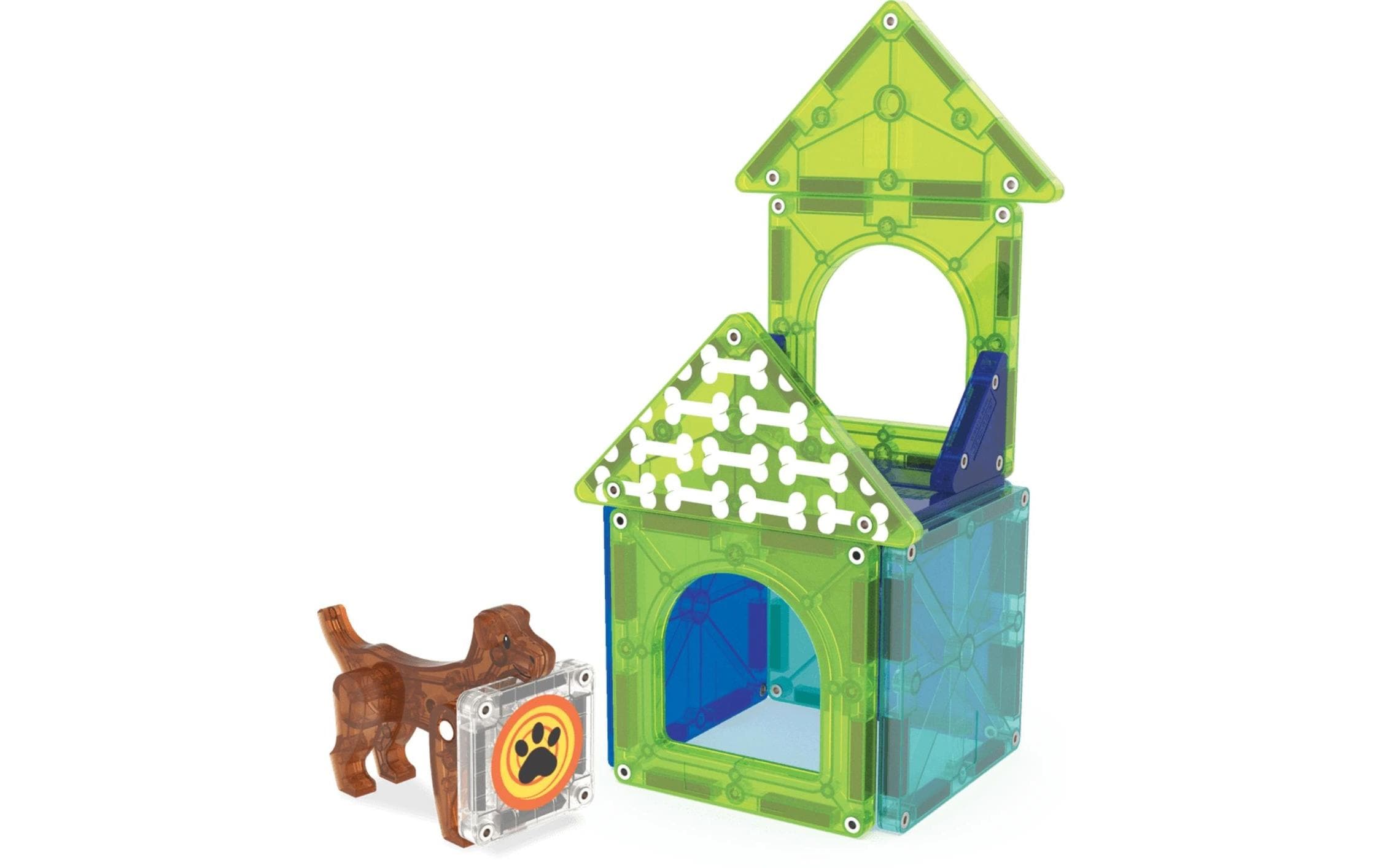 Dog House 13 TeileDog House Bau- und Spielset mit 13 magnetischen Teilen