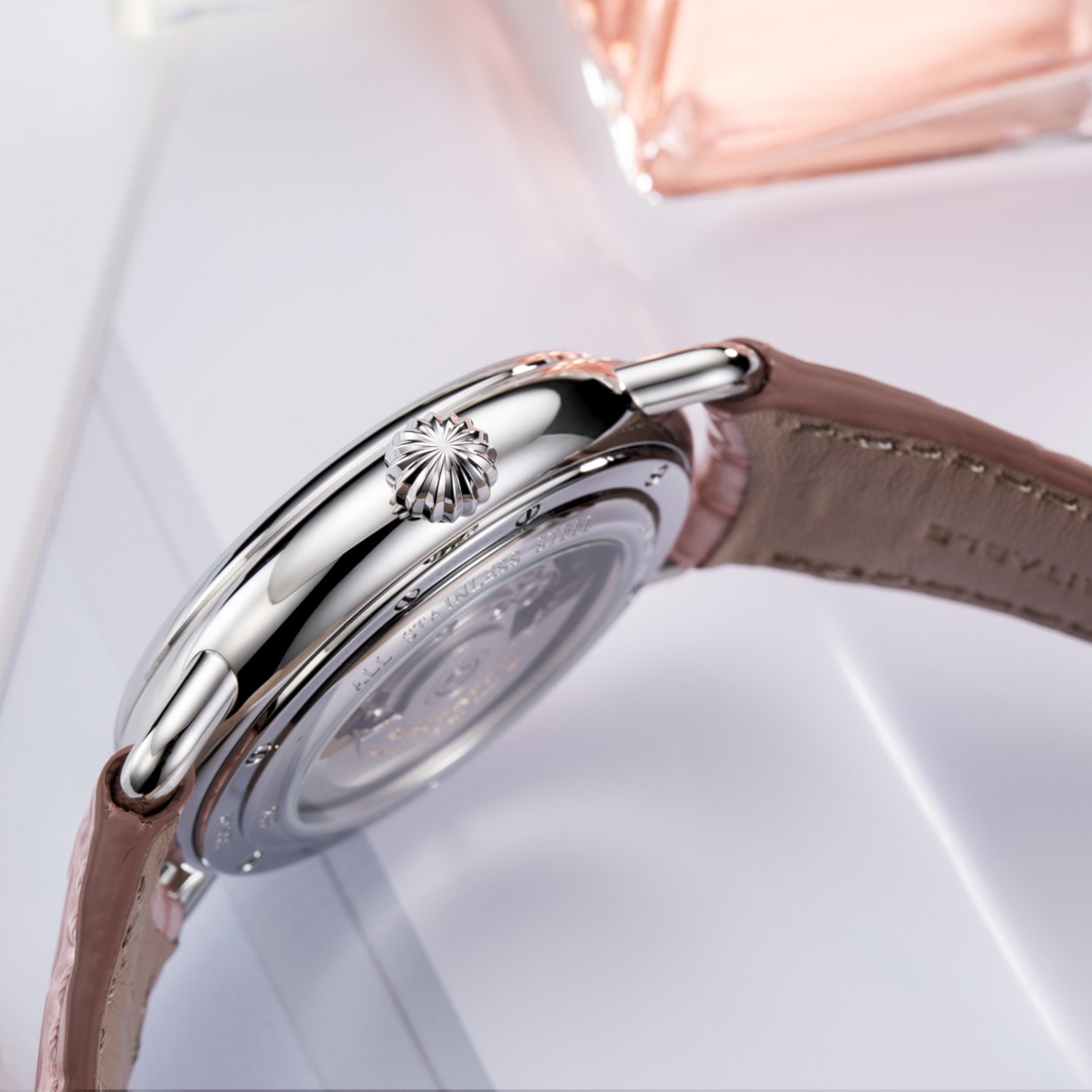 Aerowatch 1942 Automatic Moon Phase Leder rosa