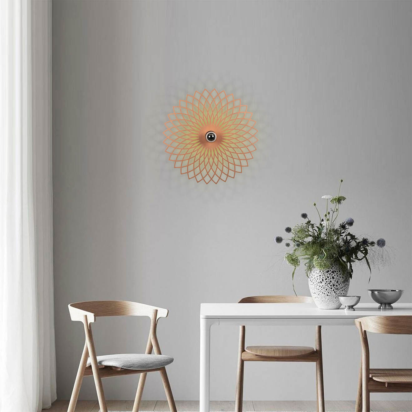 Opviq Applique murale Fellini  cuivre - 50x12x50 cm