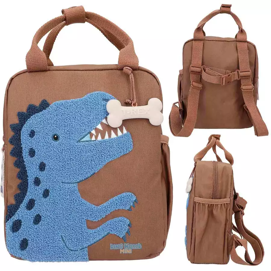 Depesche Rucksack Dino Mini Dino World 23 x 20 cm braun