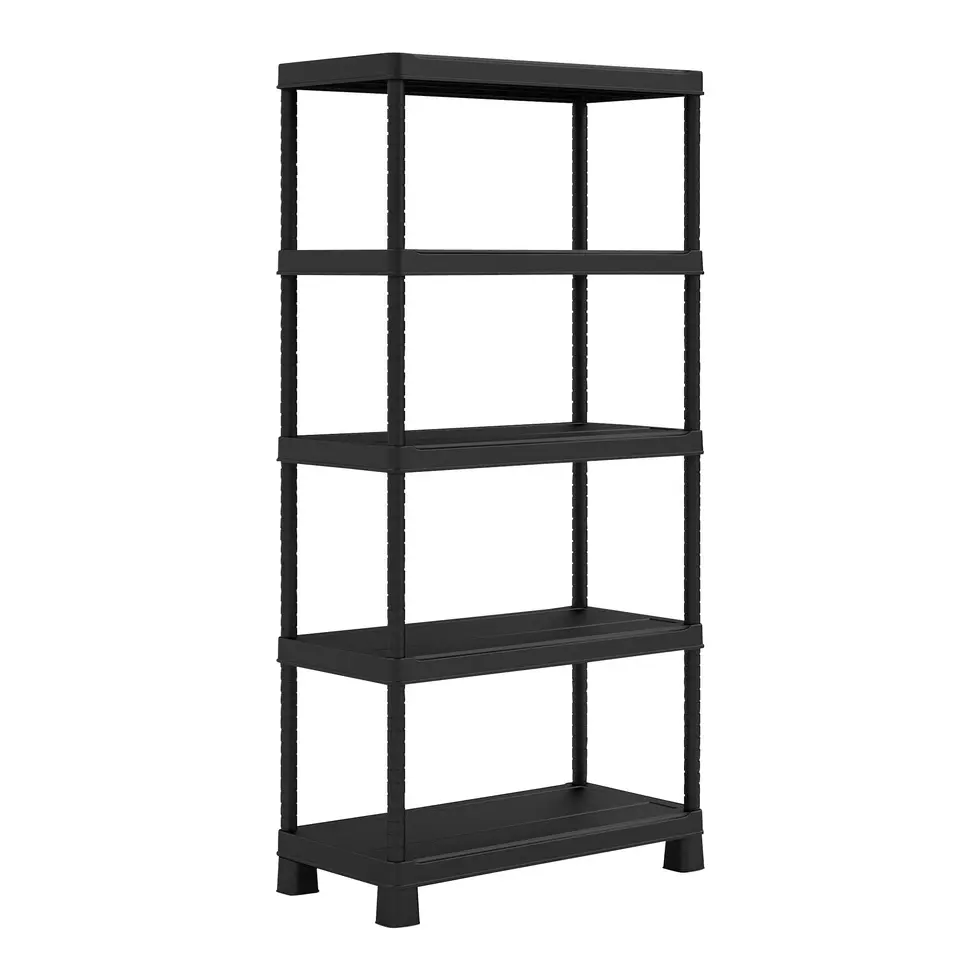 Keter Kunststof Stellingkast Tribac - Opbergrek - 90x45x182cm - zwart