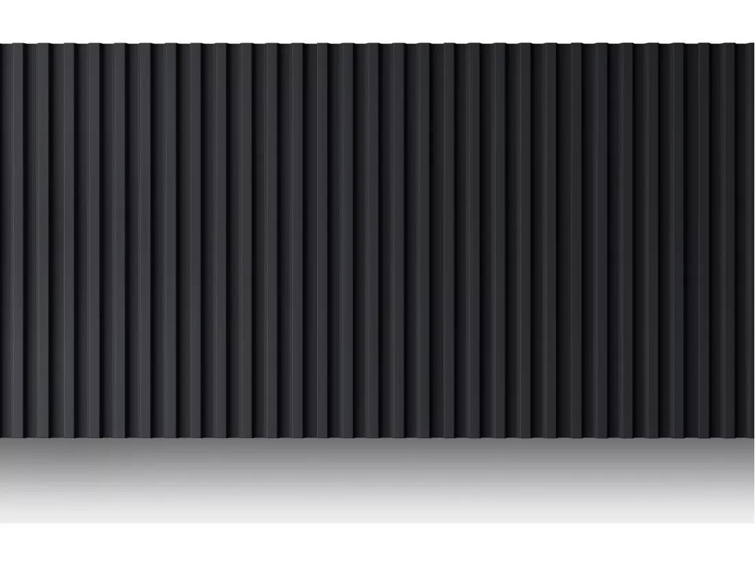 Panneau mural 3D - Pack de 2,83 m² - Noir - Lot de 8 pièces - CLINTON