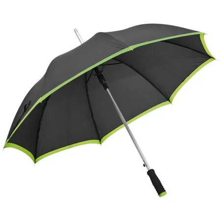 Macma Eleganter Automatik-Regenschirm mit Softgriff, schwarz-apfelgrün