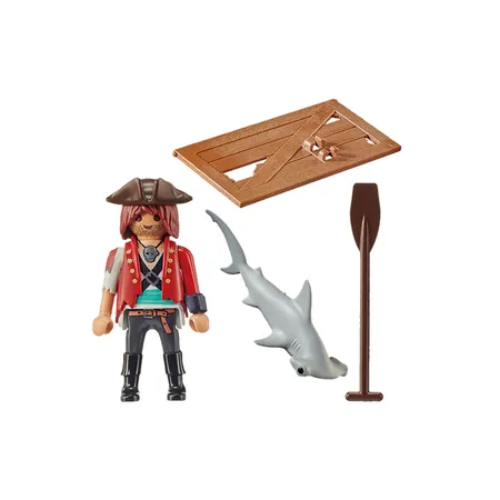 PLAYMOBIL® 70598 Pirat mit Floß und Hammerhai