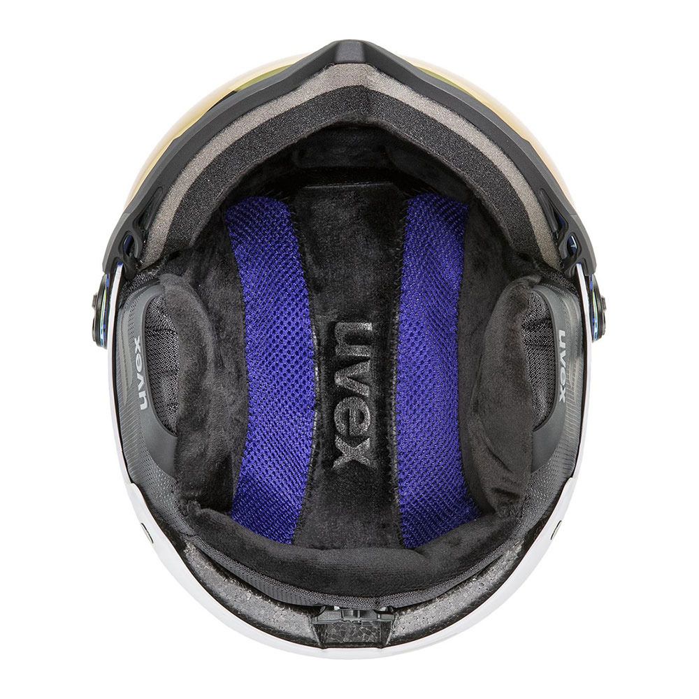 Uvex WANTED VISOR - Casque ski purple bash/white matt/mirror orange