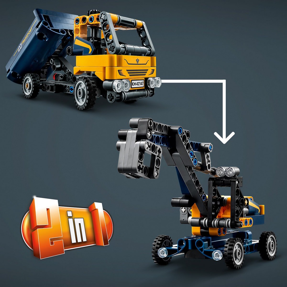 La camion à benne basculante Lego technic 42147