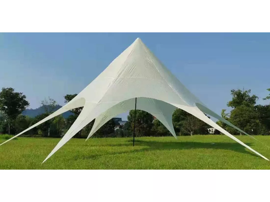 Tente forme étoile - Plastique - 10m - Crème