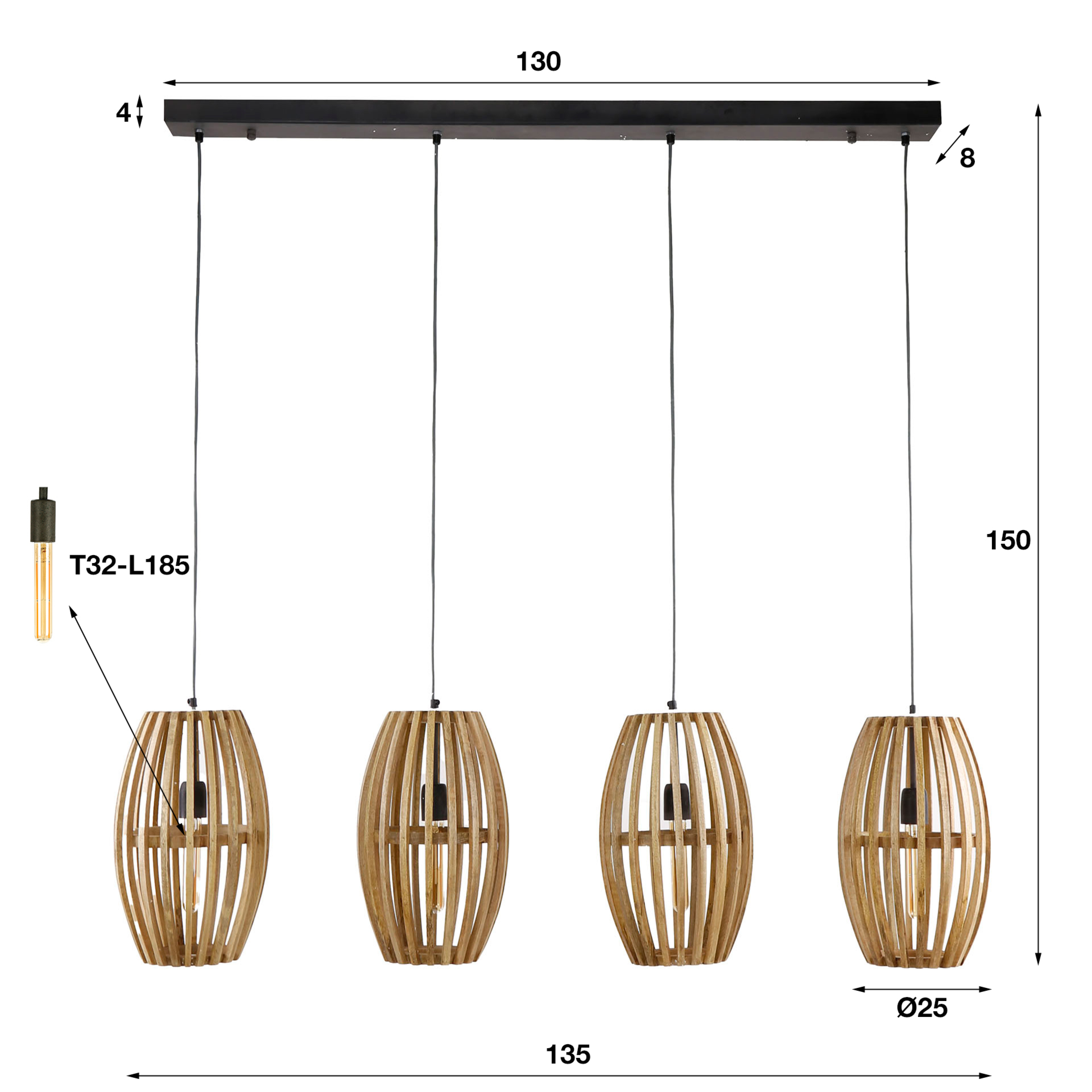 Pendelleuchte ORBIT WOOD