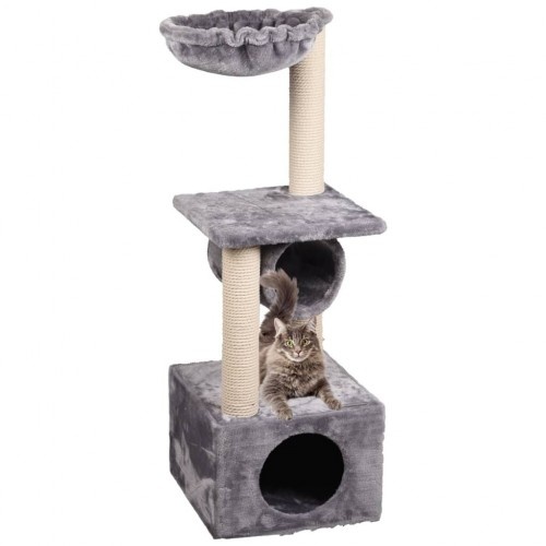 Arranhador macio para gatos, cinza