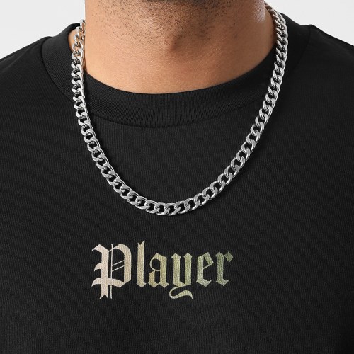 Tee Shirt Oversize Large Player Gradient Kaki Beige Noir