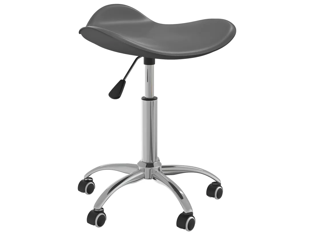 Chaise pivotante de salle à manger Gris Similicuir