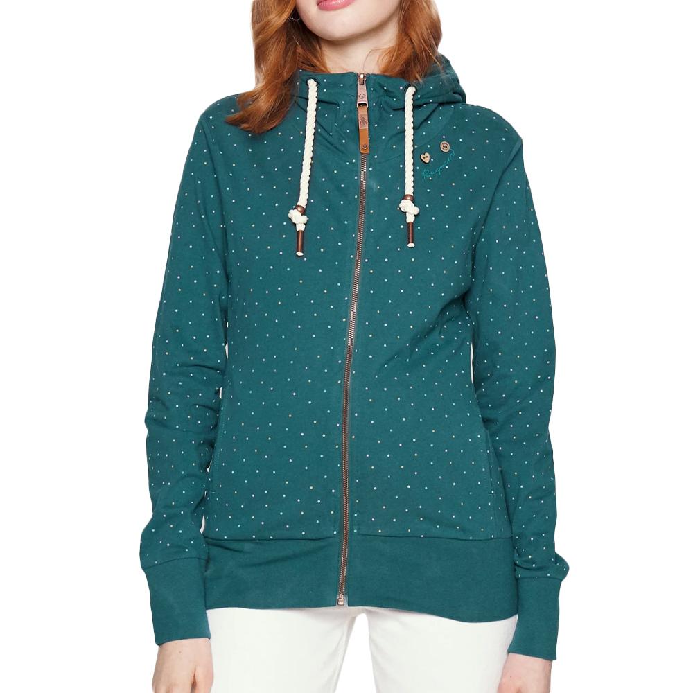 Ragwear Sweat Zippé Vert Femme Ragwear Paya Dots