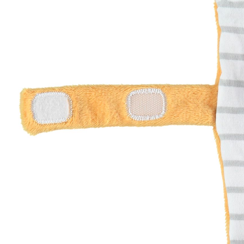 Doudou mouchoir ours en velours - Gris clair
