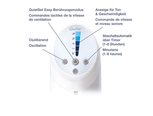 HONEYWELL - Ventilateur tour HYF260E4 QuietSet blanc