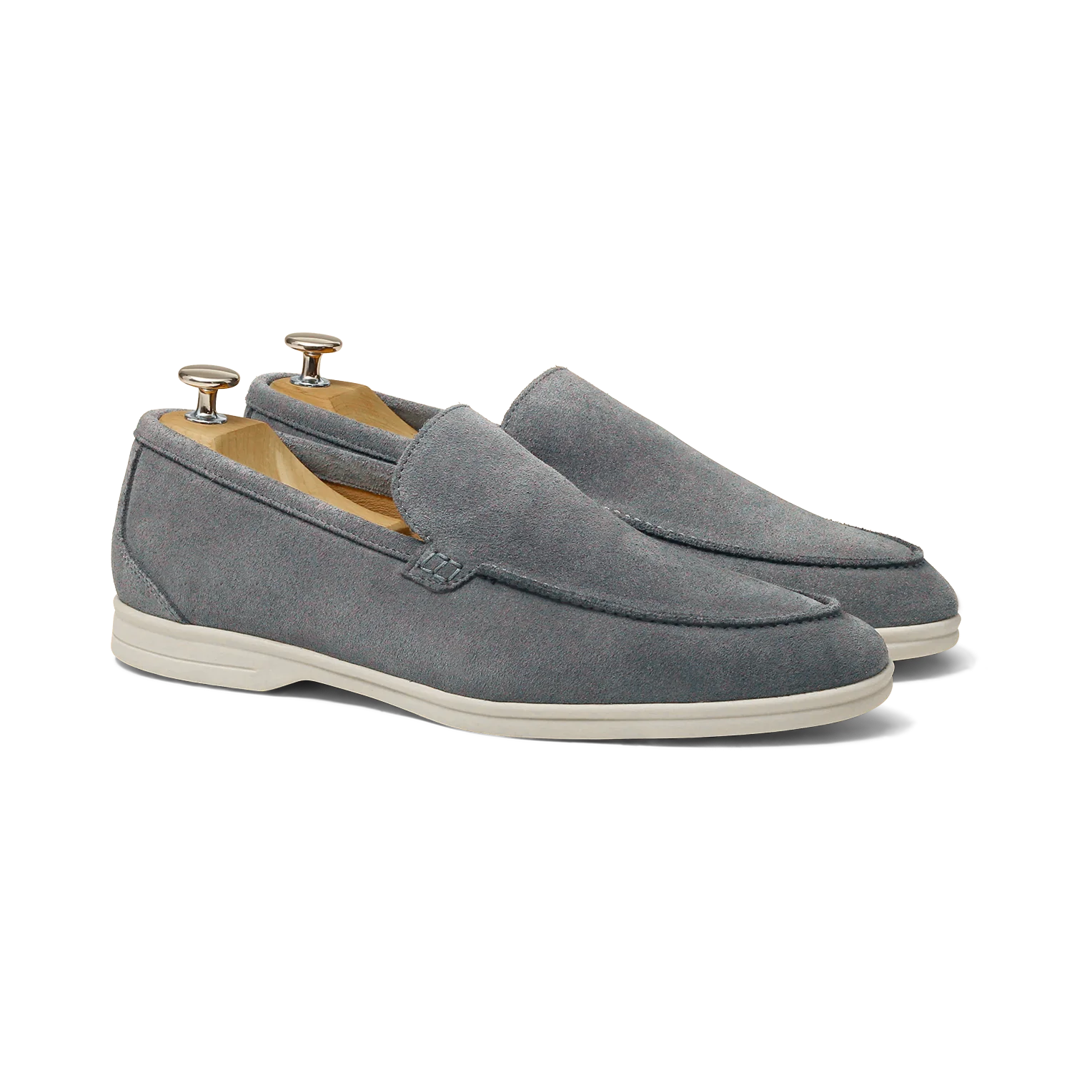 Momy-Mocassin en veau velours gris