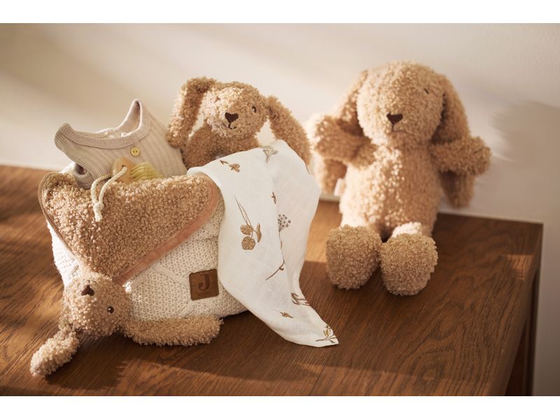 Jollein Schmusetuch Bunny Riverside Kuscheltuch mit süssem Hasengesicht