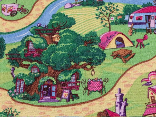 Primaflor-Ideen in Textil Kinderteppich »Spielteppich CANDY TOWN« rechteckig 6,5 mm Höhe Kurzflor, Strassen-Spiel-Teppich, Kinderzimmer
