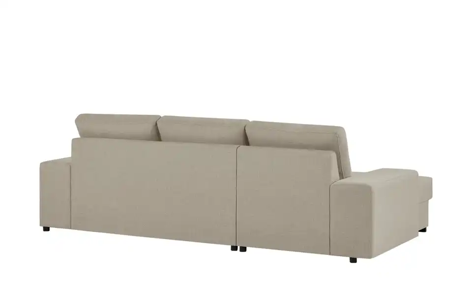 Ecksofa Rome Schlamm, Beige links Webstoff