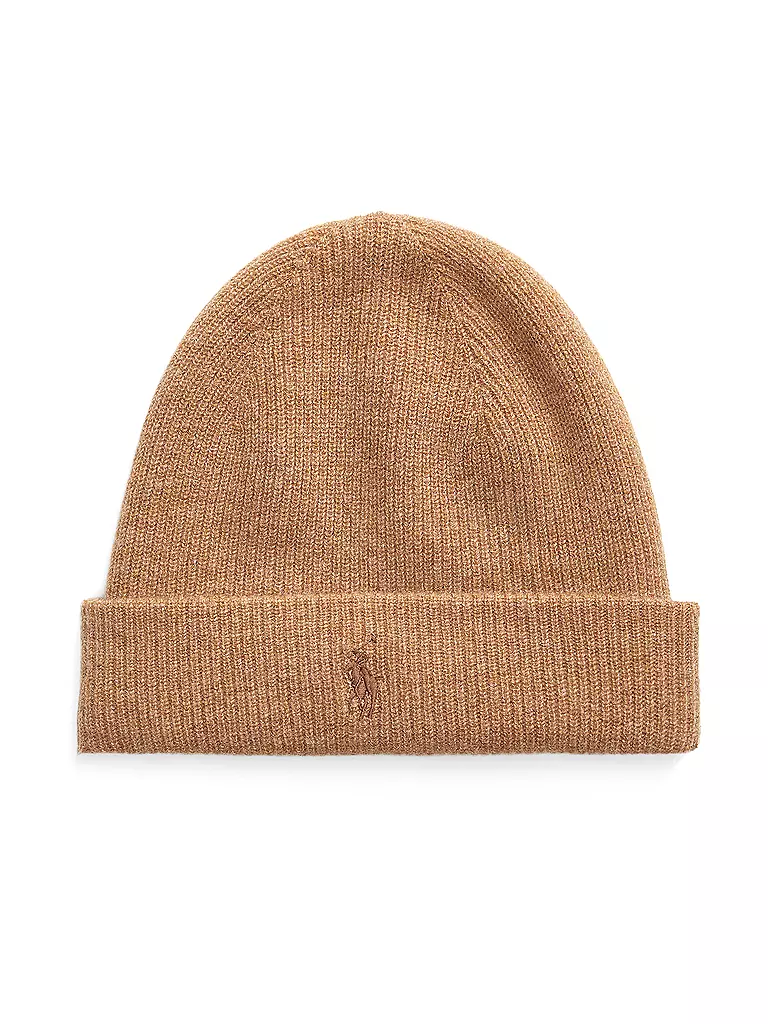POLO RALPH LAUREN Kaschmirmütze - Haube  camel