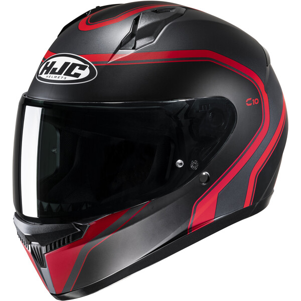 HJC - Casque C10 Elie MC1SF / Noir / Rouge / Mat