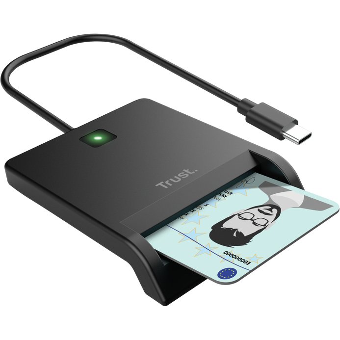 Trust 26253 lecteur de cartes à puce Intérieure USB Type-C Noir