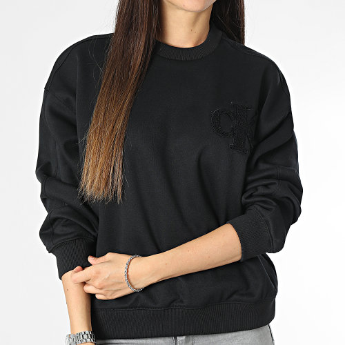Sweat Crewneck Femme Chenille CK 1729 Noir