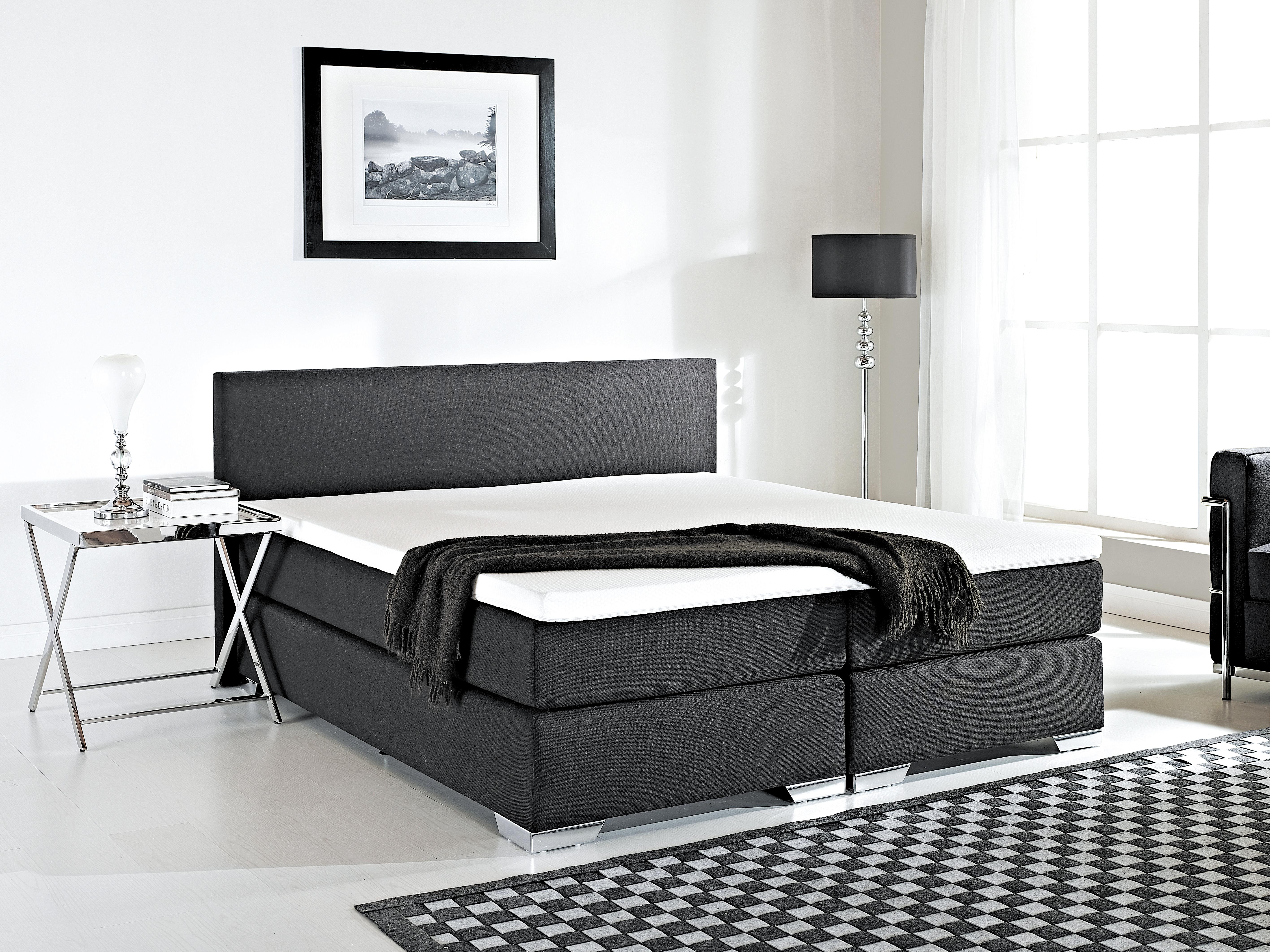 Boxspring Stof PRESIDENT 180 x 200 cm Zwart