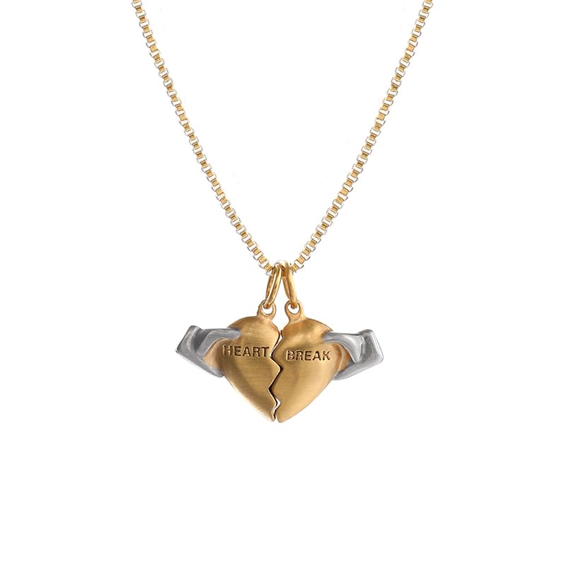 Black Degree - Hartvormige hanger ketting