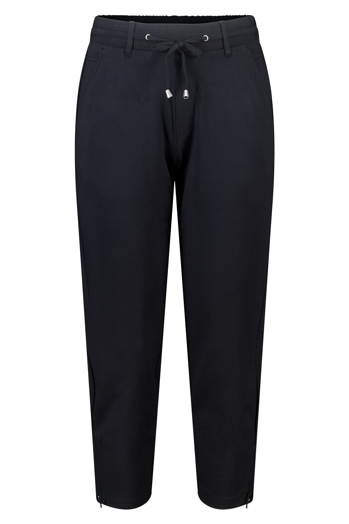 Broek met elastische tailleband Zwart