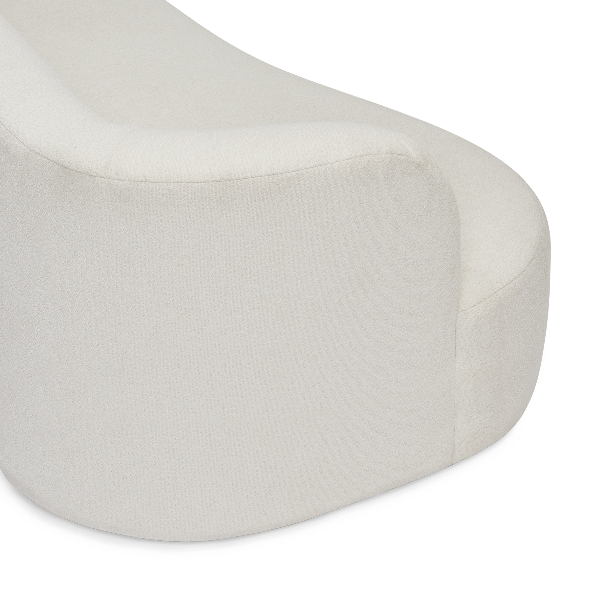 Loods 5 Design 4-zitsbank Curvy links 4-zits met vaste ottoman links | Alpine Ivory White 101