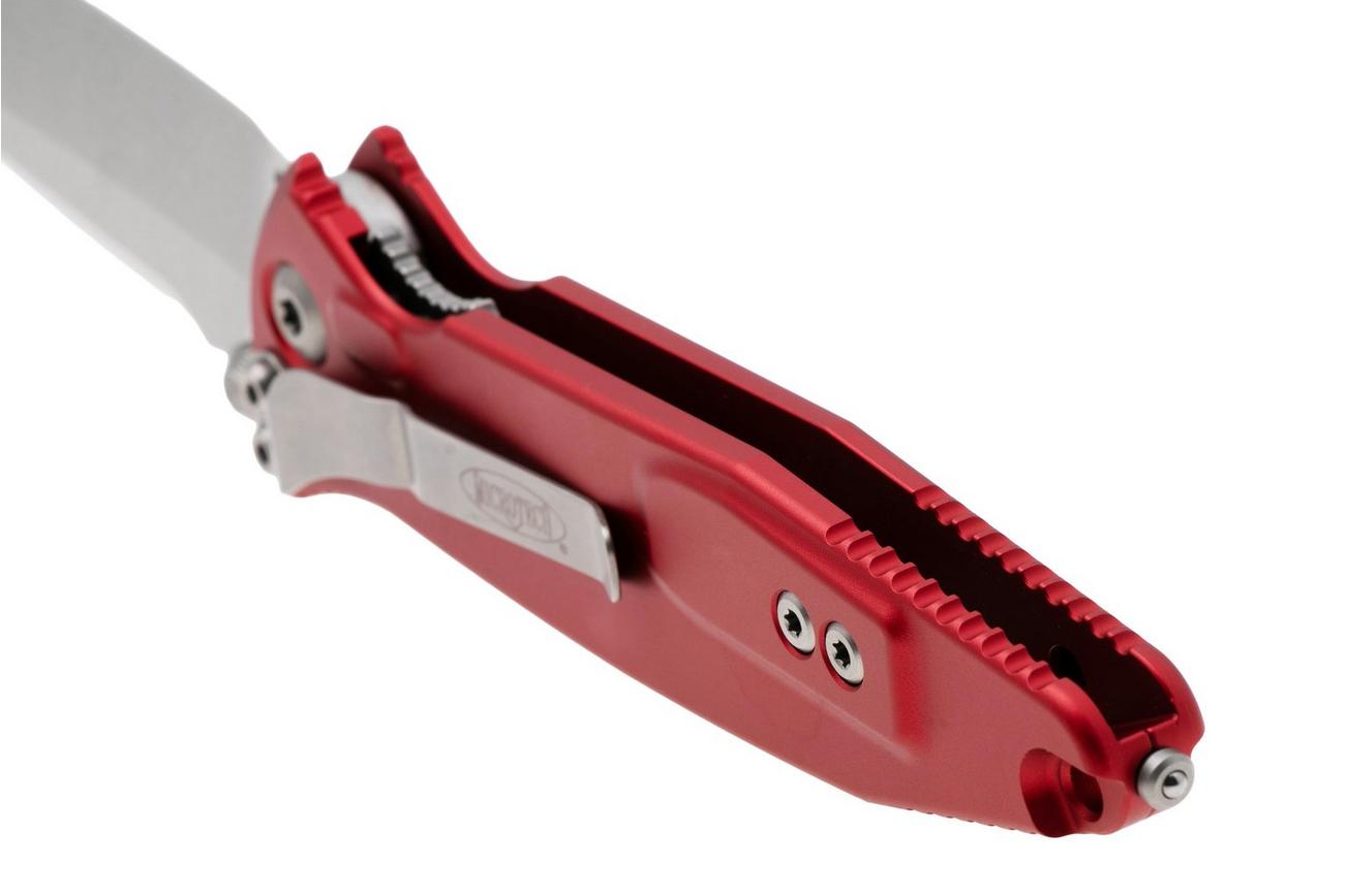 Microtech Socom Elite 161-10RD, Stonewashed M390 Tanto, Red Aluminum zakmes