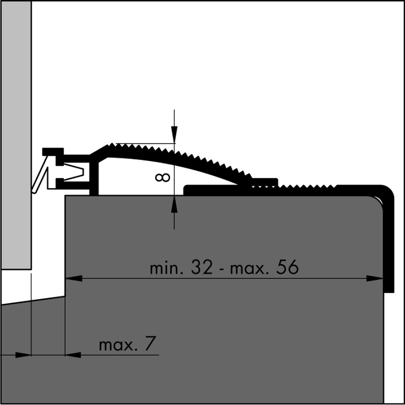 Ellen tochtprofiel slijtdorpel aluminium ARP-6 1000mm