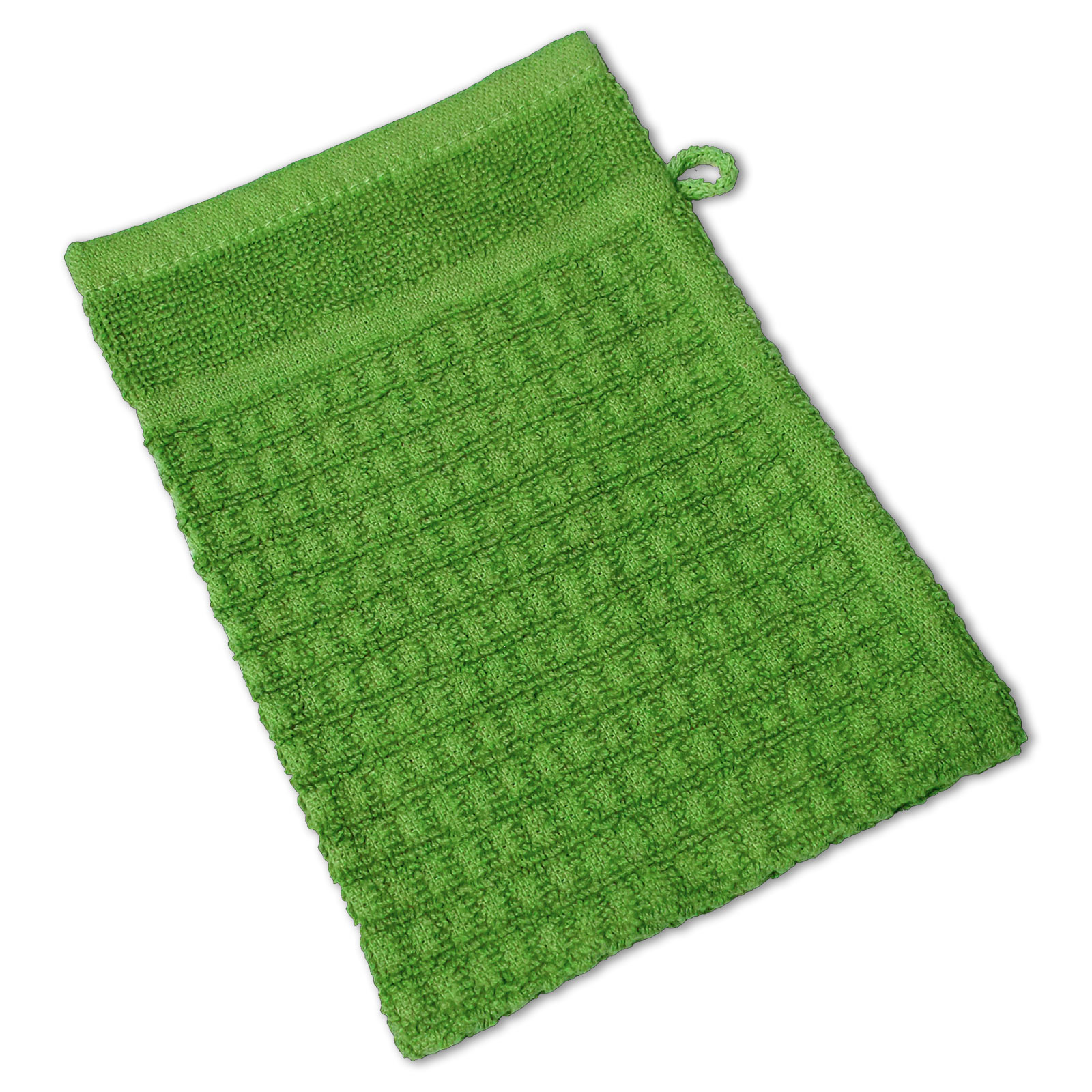 Calimosa Waschhandschuh - grün - Baumwolle - 15x21 cm