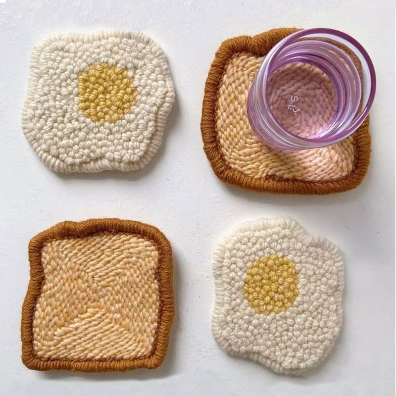 Embroidery Kingdom - DIY naaiset voor onderzetters van voedselgaren (verschillende ontwerpen)