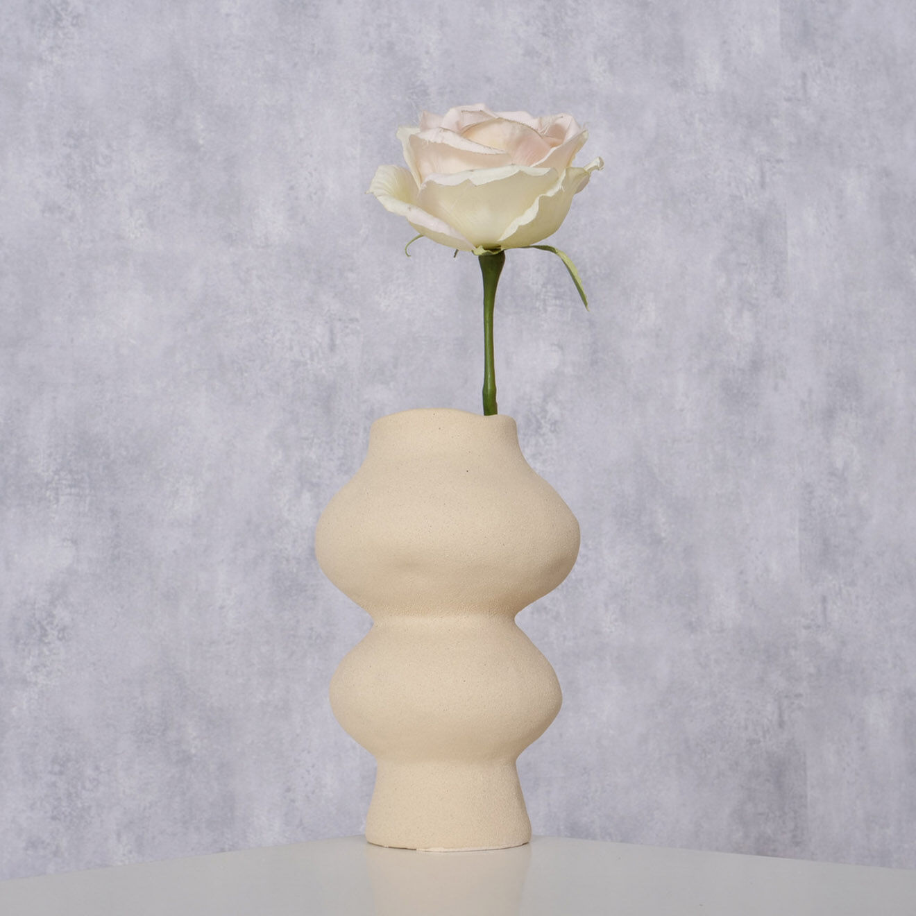 Boltze Vase Barbera crème - 12x10x17 cm