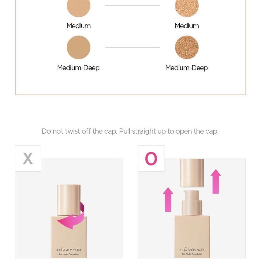 JUNG SAEM MOOL - Skin Nuder Foundation - 6 kleuren