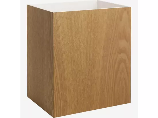 HABITAT - Poubelle de bureau en bois avec intérieur laqué blanc - Array