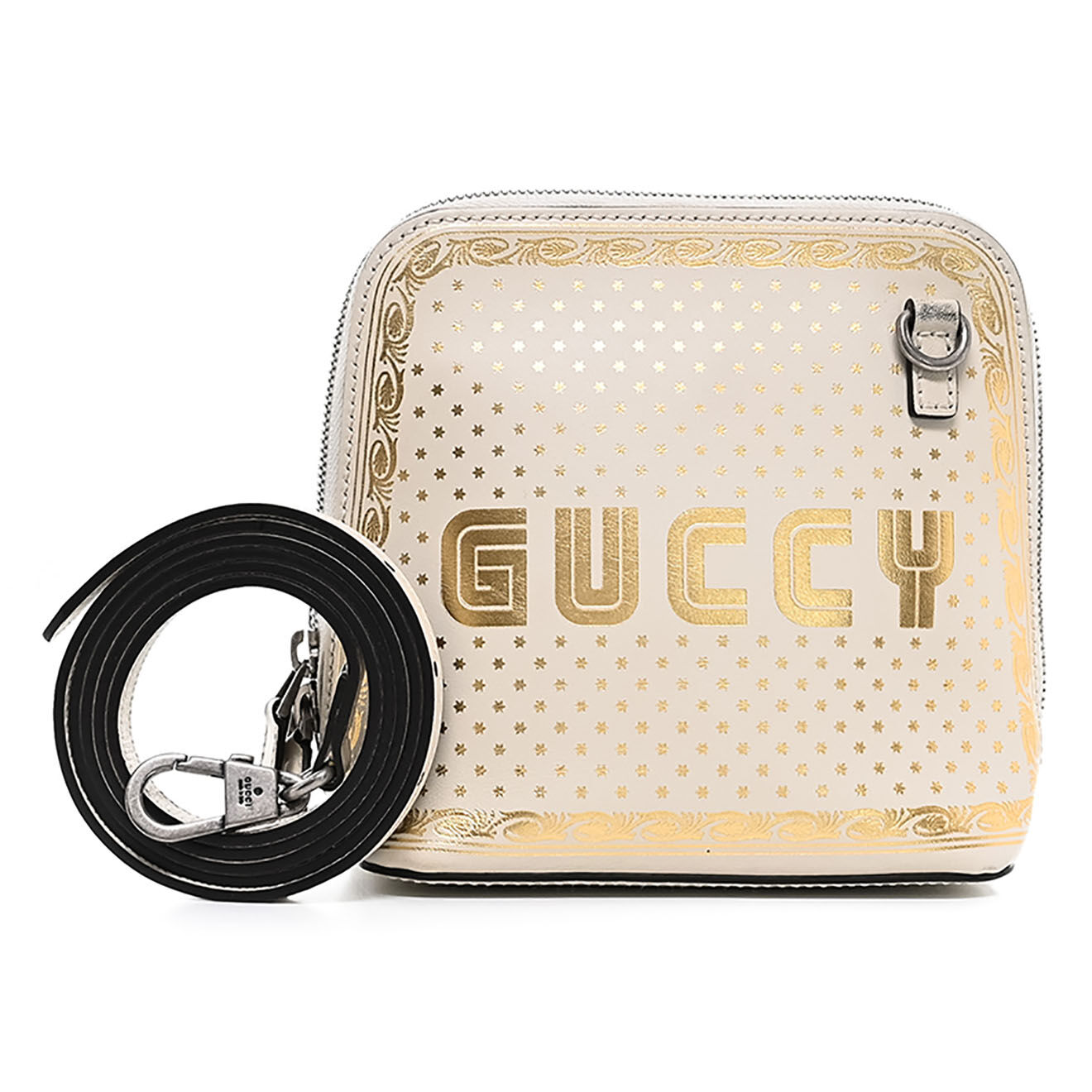 Gucci Sac bandoulière Guccy en Cuir écru - Très bon état - L.15 cm