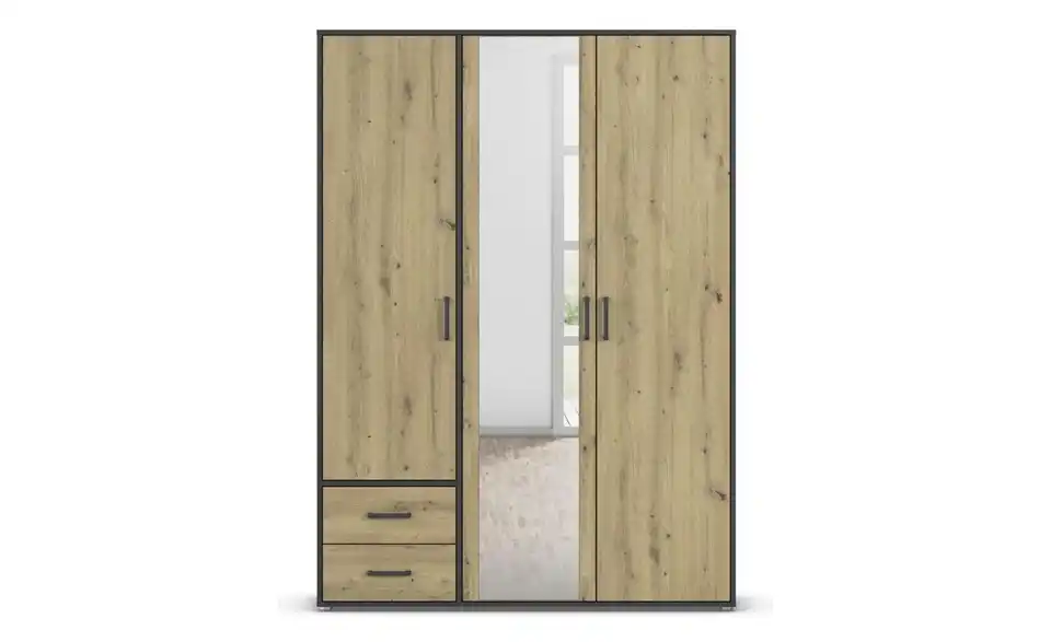 Drehtürenschrank Absetzung: Grau 140 cm 3 Stück